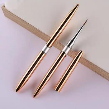 New Professional Nail Gel Brushes Set Nylon Hair Aluminum Handle Acrylic Powder Nail Brushes