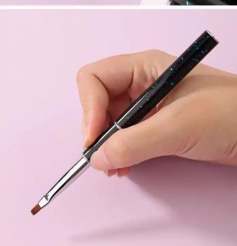 New 6PCS Metal Handle Gel Nail Brush Set Professional UV Gel Nails Extension Brush Private Label Nail Art Painting Brushes