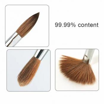 Nail Art Brushes #10 Kolinsky Sable Hair Acrylic Nail Brush Kolinsky Nail Brushes Wholesale Crimped