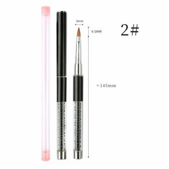 Nail Art Brushes #10 Kolinsky Sable Hair Acrylic Nail Brush Kolinsky Nail Brushes Wholesale Crimped