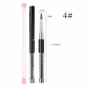 Nail Art Brushes #10 Kolinsky Sable Hair Acrylic Nail Brush Kolinsky Nail Brushes Wholesale Crimped