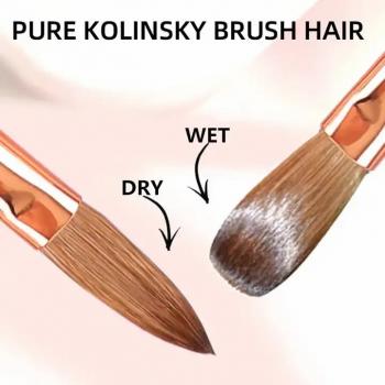 Sandalwood Handle Kolinsky Nail Art Brush Acrylic UV Gel Extension Pen Nail Polish Painting Drawing Brush