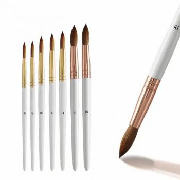 New Product Custom Logo New Acrylic Nail Brush Pure Kolinsky Nails Brush Kolinsky Acrylic Nail Brush