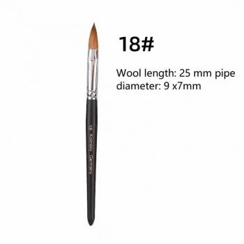Hot Sale 100% Pure Kolinsky Nail Brush Black Wooden Handle Six-Angel Petal Design Acrylic Nail Art Brush