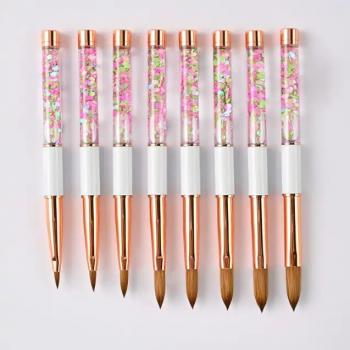 Ganxian Professional Nail Supplies Powder Oil Rod Mink Nail Tools Kolinky Acrylicgel Liner Nail Brush For Manicure Powder