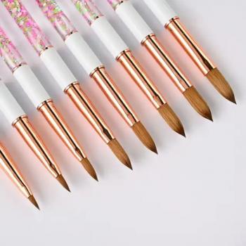 Ganxian Professional Nail Supplies Powder Oil Rod Mink Nail Tools Kolinky Acrylicgel Liner Nail Brush For Manicure Powder