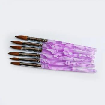 2024 Great Quality Personalized 100% Pure Sable Acrylic Handle Uv Gel Kolinsky Nail Brush