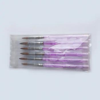 2024 Great Quality Personalized 100% Pure Sable Acrylic Handle Uv Gel Kolinsky Nail Brush