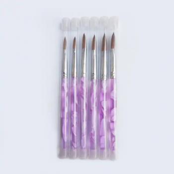 2024 Great Quality Personalized 100% Pure Sable Acrylic Handle Uv Gel Kolinsky Nail Brush