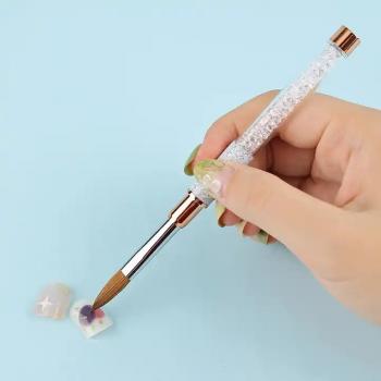 China Original Manufacture 100% Pure Kolinsky Sable Hair Nail Brush Salon Using 3d Art Nails Design Acrylic Nail Brush