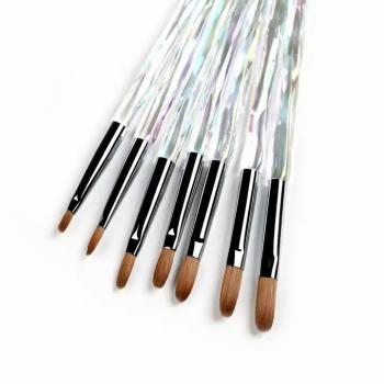 777 100% kolinsky england acrylic nail brush holographic