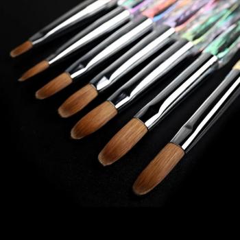 777 100% kolinsky england acrylic nail brush holographic