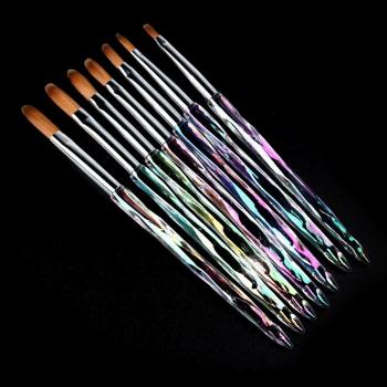 777 100% kolinsky england acrylic nail brush holographic