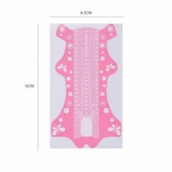 Wholesale New Pink Extension Adhesive Paper Aluminum Nail Form Hard Longer Nail Form