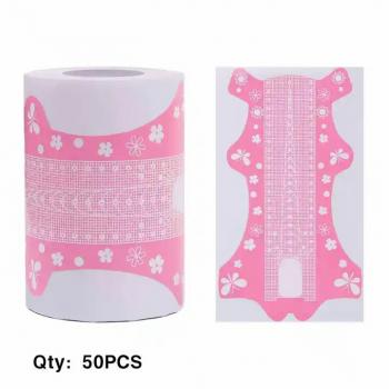 Wholesale New Pink Extension Adhesive Paper Aluminum Nail Form Hard Longer Nail Form