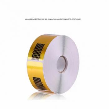 2024 Custom LOGO Holographic Paper Nail Art Extension Double Use Strong Soft Gel Dual Acrylic Nail Form