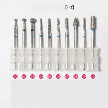 0Pcs/set Stainless Steel Diamond Nail Drill Bit Set Sanding Portable Electric Nail Drill Machine Set With Bits