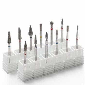 Flame Shape Diamond Nail Bit High Quality Manicure Pedicure Tools For Cuticle Clean Diamond Nail Bits Nail Drill Bit