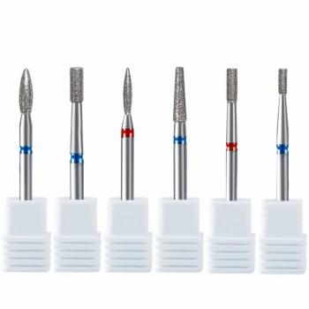 Flame Shape Diamond Nail Bit High Quality Manicure Pedicure Tools For Cuticle Clean Diamond Nail Bits Nail Drill Bit