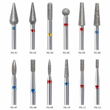 Flame Shape Diamond Nail Bit High Quality Manicure Pedicure Tools For Cuticle Clean Diamond Nail Bits Nail Drill Bit