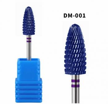 Newest Tornado Blue Coating 5 in 1 Tungsten Carbide Milling Cutter Rotary Burrs Nail Drill Filing Bits Electric
