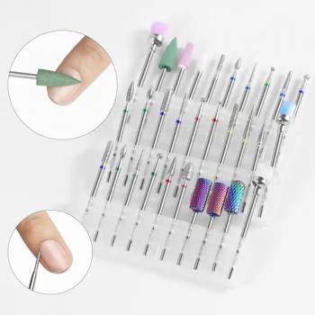 Multiple Nail Drill Bits For Removing Gel Nail Portable Tungsten Carbide Diamond Ceramic Nail Drill Bits