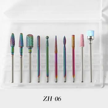 Multiple Nail Drill Bits For Removing Gel Nail Portable Tungsten Carbide Diamond Ceramic Nail Drill Bits