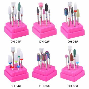 New 7pcs set Manicure Polish Carbide Tungsten Grinding Head Set Carbide Ceramic Diamond Alloy Remove Nail Drill bit Set