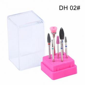 New 7pcs set Manicure Polish Carbide Tungsten Grinding Head Set Carbide Ceramic Diamond Alloy Remove Nail Drill bit Set
