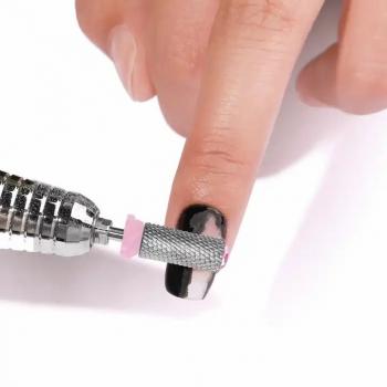 New Product Diamond Tungsten Steel Nail Drill Bit With Pink Case Polish Machine Grinding Head Nail Drill Bit