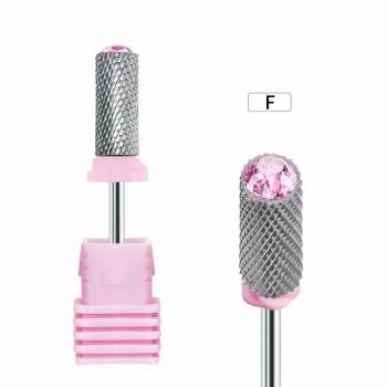 New Product Diamond Tungsten Steel Nail Drill Bit With Pink Case Polish Machine Grinding Head Nail Drill Bit