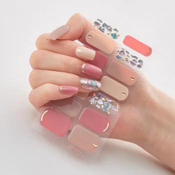 New product 3d hot gold laser nail polish film stickers fashion nail stickers