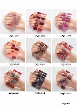 New product 3d hot gold laser nail polish film stickers fashion nail stickers