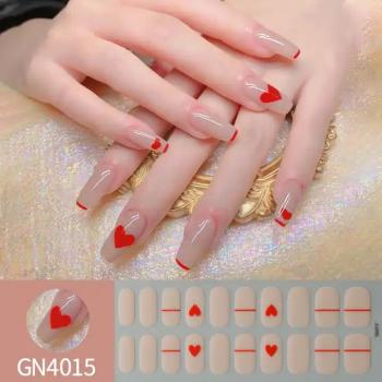 20 Tips Fashion Designed Nail Polish Sticker Full Wrap Nail Strip Supplies Self-Adhesive Gel Nail Art Decals for Women Girls