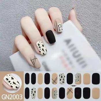 20 Tips Fashion Designed Nail Polish Sticker Full Wrap Nail Strip Supplies Self-Adhesive Gel Nail Art Decals for Women Girls