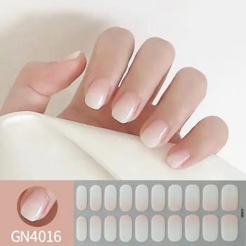 20 Tips Fashion Designed Nail Polish Sticker Full Wrap Nail Strip Supplies Self-Adhesive Gel Nail Art Decals for Women Girls
