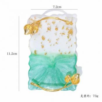 New Arrival Retro Resin Nail Art Palette Gold Edge Nail Gel Color Display Board False Nail Tips Stone Display Palette
