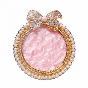 New Natural Resin Bowknot Pearl Diamond Nail Tip Art Display Board Nail Art Gel Powder Painting Gold Edge Mixed Color Pa