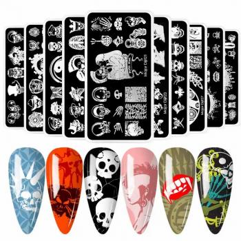 Wholesale Custom Stainless Steel Geometry Stamp Nail Art Stamping Plate 2024