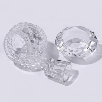 New Product Nail Pen Holder Crystal Cup Nail Crystal Bowl Glass for Acrylic Liquid Powder