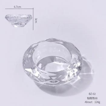 New Product Nail Pen Holder Crystal Cup Nail Crystal Bowl Glass for Acrylic Liquid Powder