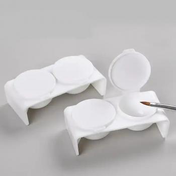 New Product Double Hole Nail Brush Cleaning Cup Nail Powder Pigment Mixing Cup Nail Pen Washing Cup