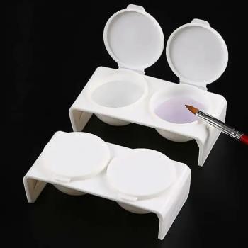 New Product Double Hole Nail Brush Cleaning Cup Nail Powder Pigment Mixing Cup Nail Pen Washing Cup