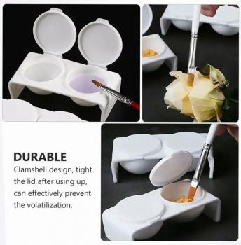 New Product Double Hole Nail Brush Cleaning Cup Nail Powder Pigment Mixing Cup Nail Pen Washing Cup