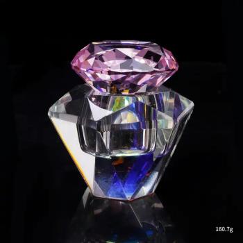 New Nail Crystal Prismatic Clear Wash Cup Storage Powder Liquid Acrylic Monomer Spill proof Glass Nail Dappen Dish