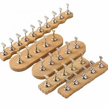 Professional Manicure Holder Manicure Design Practice Tool Log Base False Nail Holder Nail Effect Display Base Nail Tip Holder