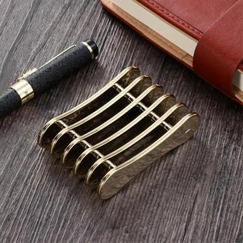 New Manicure Supplies Metal Color 5 Grid Nail Salon Tool Pen Display Stand 5 Separate Nail Brush Holder