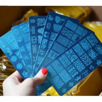 Wholesale Stainless Steel 20 Different Various Deep And Clear Texture Flower Pattern Nail Art Stamping Plates Set 2024