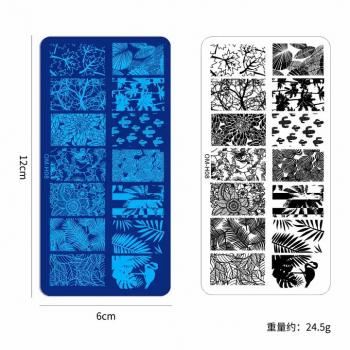 New Animal Flower Leaf Plant Nail Stamp Stencils Template Kit Manicure Templates Nail Art Tools Custom Nail Stamping Plate