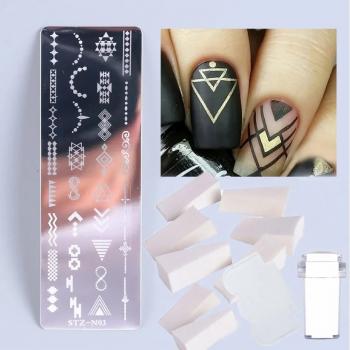 Nail Art Stamp Plate Leaf Flower Dreamcatcher Snowflake Geometry Lace Nail Polish Print Jelly Stamper Scrapper Tool